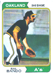 1974 Topps Baseball Cards      103     Sal Bando